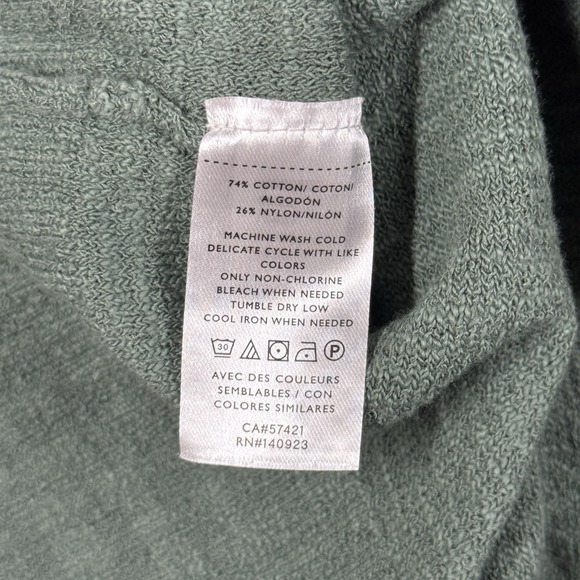 LOFT Sweater Womens Green V Neck 3/4 Sleeve Breathable Knit Top Size‎ Small - Picture 6 of 9